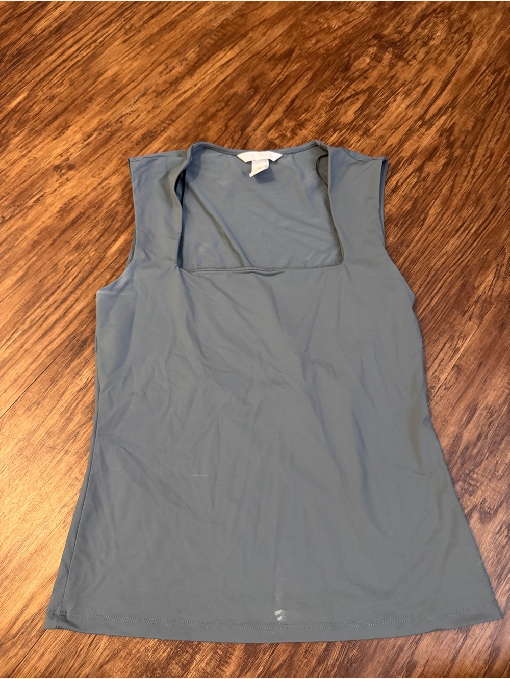 H&M Sleeveless Square Neck Tank Top - Slate Blue